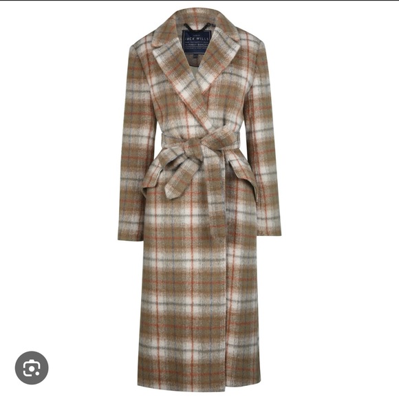 Jack Wills Blythe Long Checked Robe Coat - Picture 4 of 12